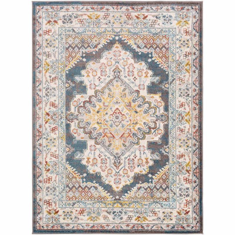 Var Traditional Multicolor Polypropylene Area Rug 5'3" x 7'3"