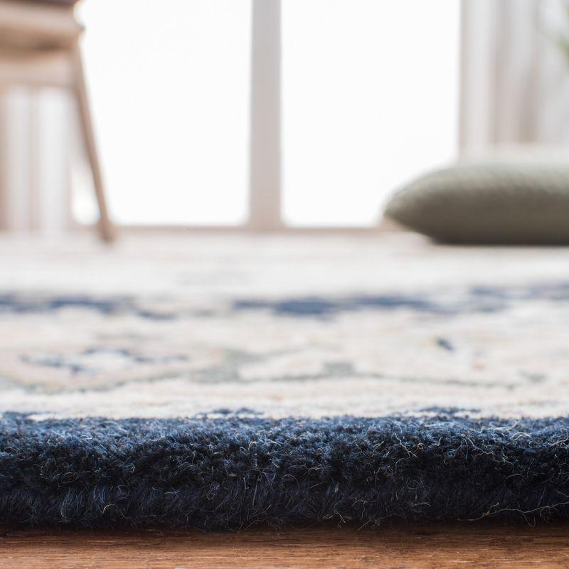 Heritage HG625 Handmade Area Rug - 5'x8' - Beige/Navy - Safavieh