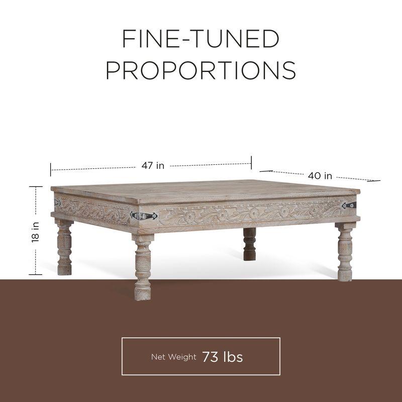 Maven Lane Emin Handmade Heritage Wooden Rectangular Coffee Table