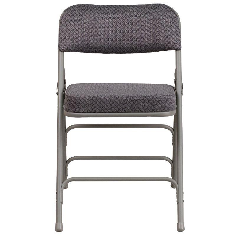 Flash Furniture 2 Pack HERCULES Series Premium Curved Triple Braced & Hinged Fabric Upholstered Metal Folding Chair