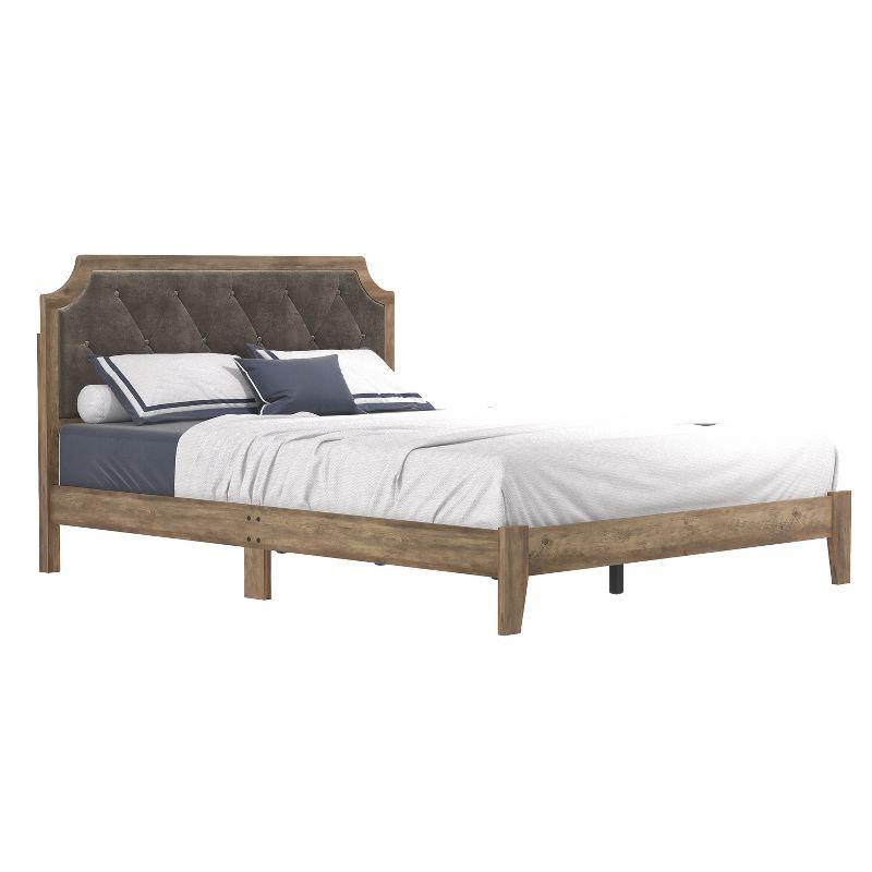 Galano Annifer Upholstered Queen Platform Bed With Headboard