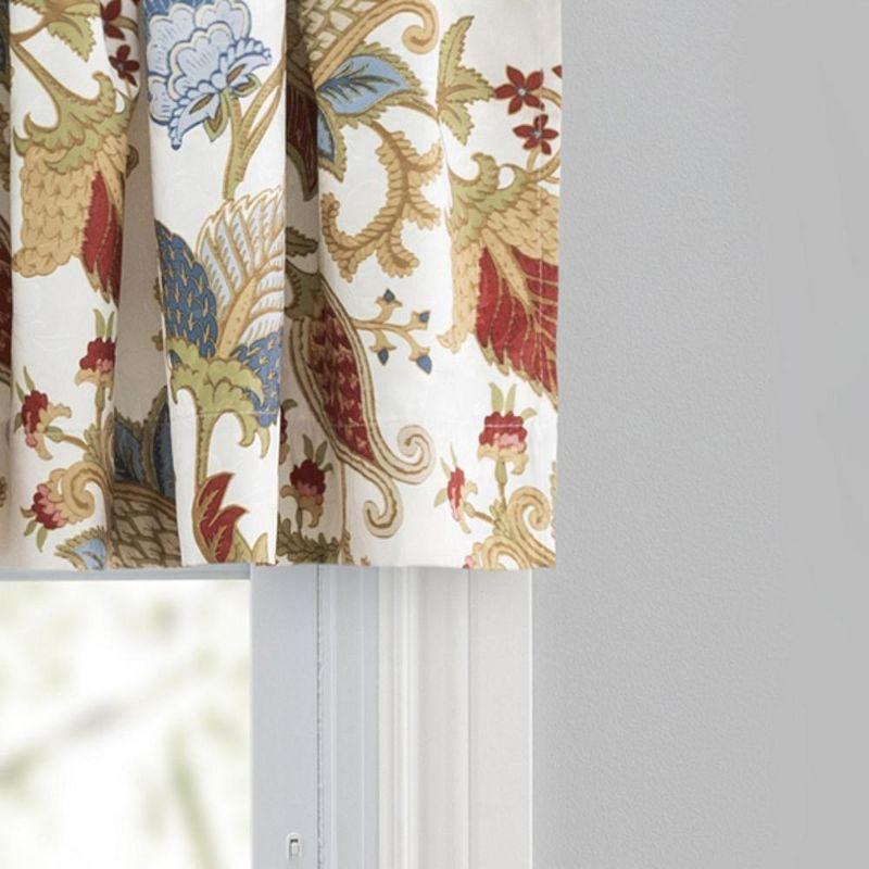 Lined Jacquard Rod Pocket Window Valance 80" x 15" Multicolor by Ellis Curtain