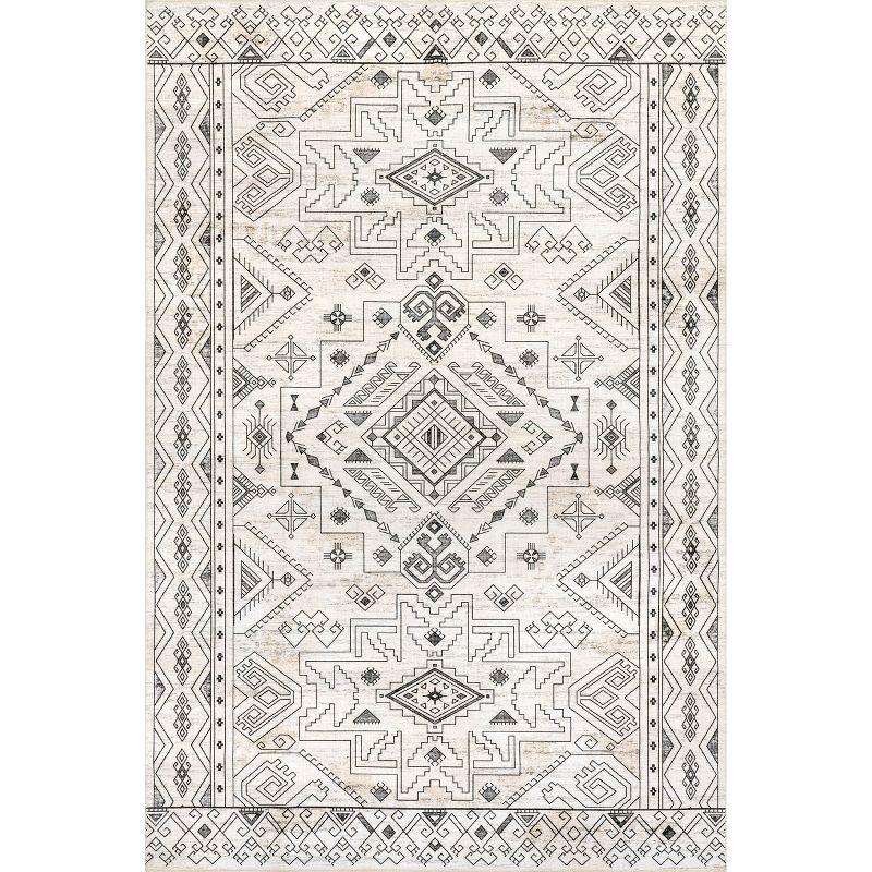 Nuloom Malena Bordered Machine Washable Indoor Area Rug