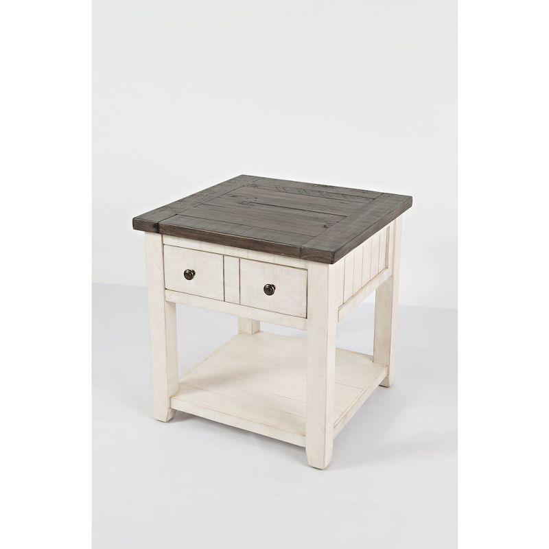 Jofran,Madison County Rustic Reclaimed Pine Farmhouse End Table