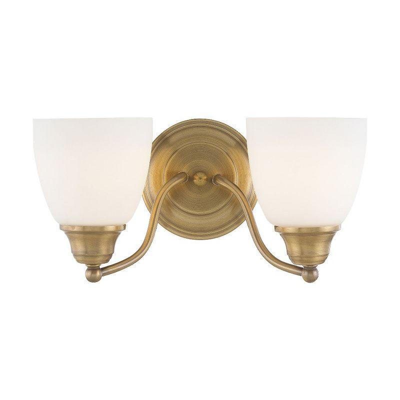 Livex Lighting Somerville 2 - Light Vanity in  Antique Brass