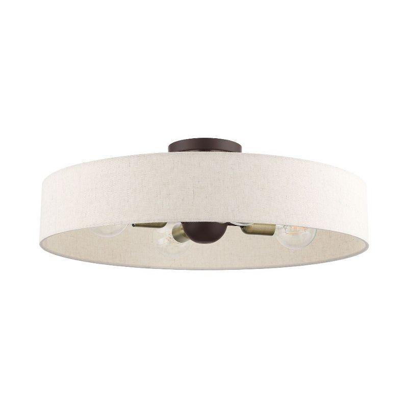 Livex Lighting Venlo 4 - Light Semi-Flush Mount in  Bronze/Antique Brass