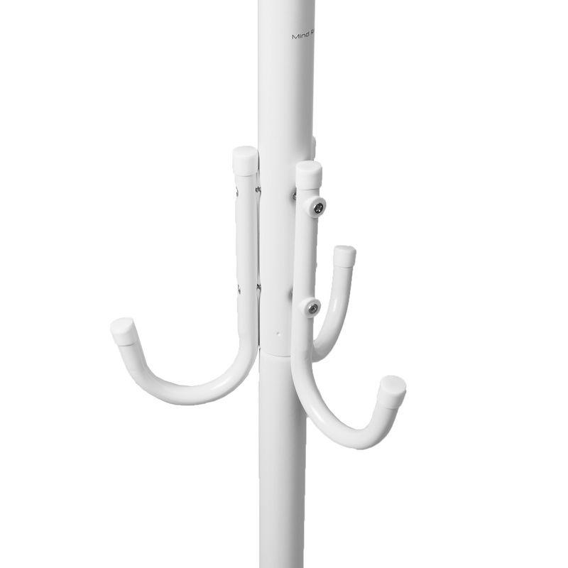 Mind Reader 3-Tier Standing Coat Rack, 11 Hooks, White