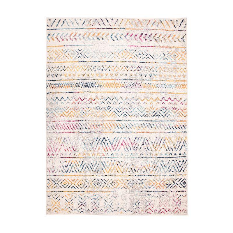 Geometric Bohemian Multi 3'3"x5' Reversible Synthetic Area Rug