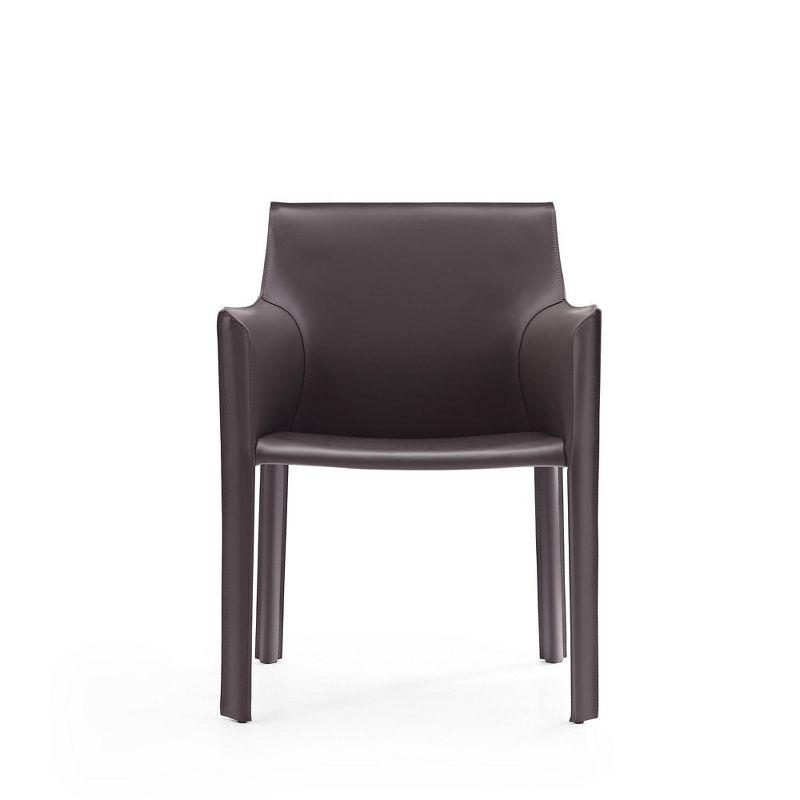 Vogue Faux Leather Arm Chair Gray - Manhattan Comfort