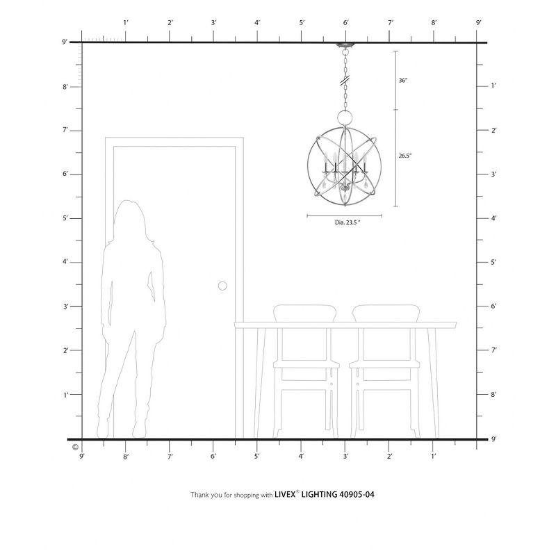 Livex Lighting Aria 5 - Light Chandelier in  Black