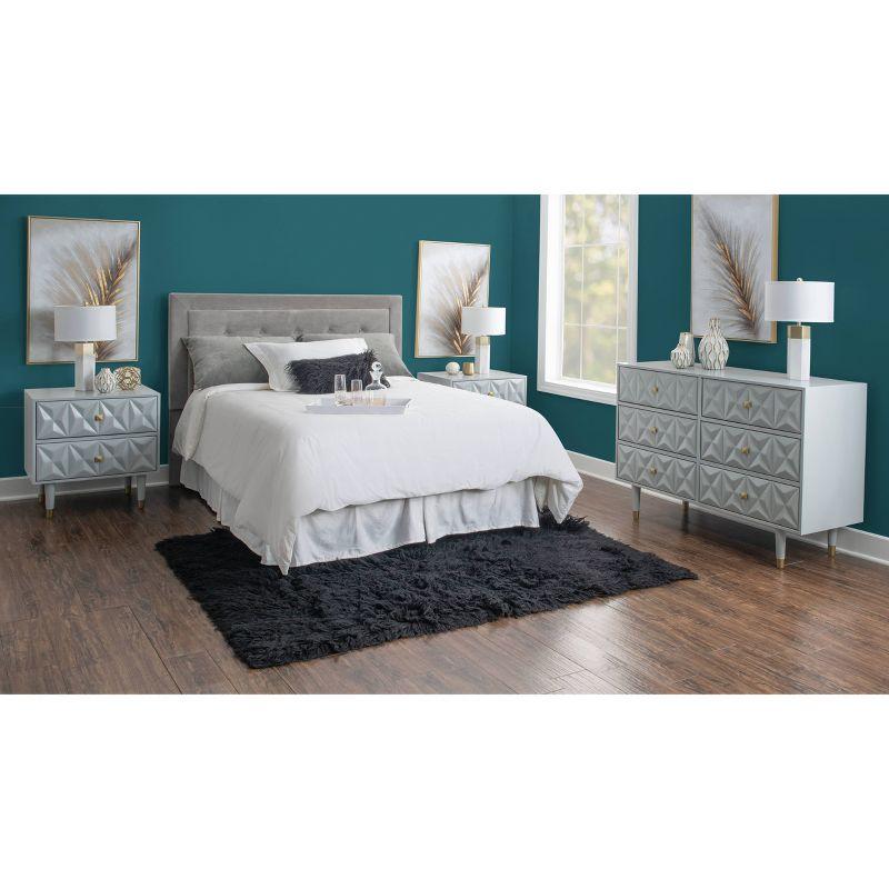 6 Drawer Geo Textured Dresser - Linon