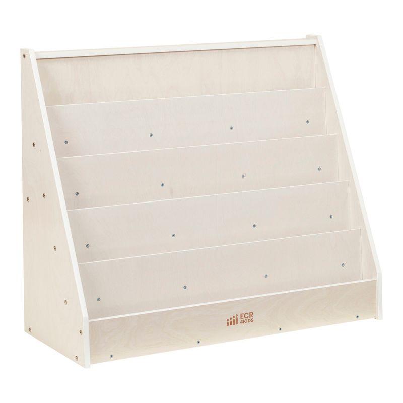 ECR4Kids Single-Sided Book Display, White Wash