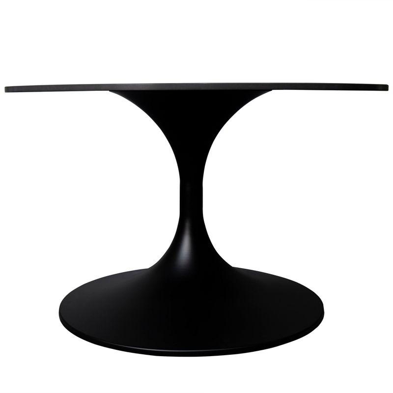 Ivy Bronx 24" Round Coffee Table With Sintered Stone Top And Powder-Coated Stainless Steel Base Sanath Collection
