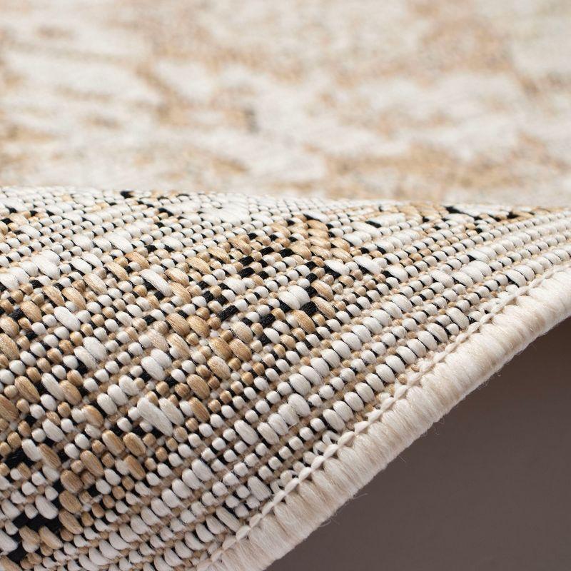 Liora Manne Carmel Vintage Floral Indoor/Outdoor Rug Sand 6'6" x 9'4"