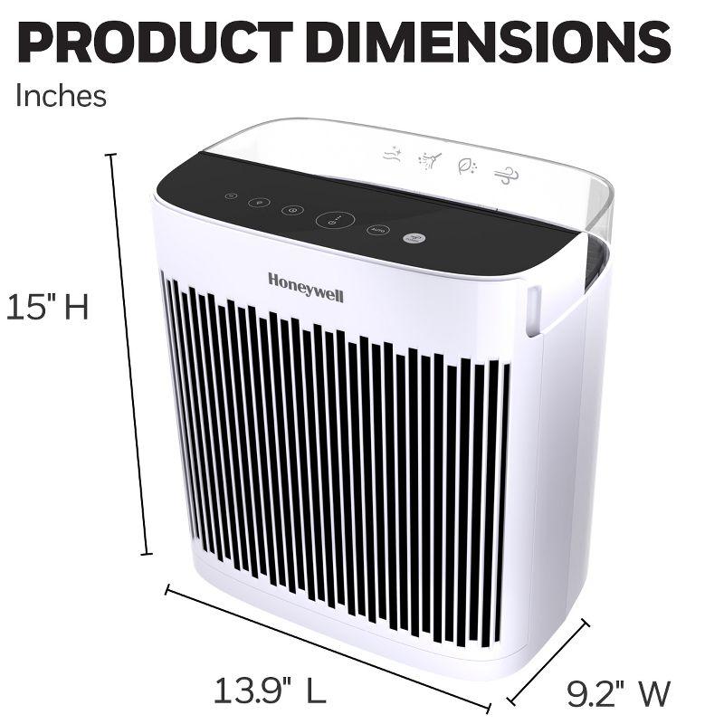 Honeywell Insight 190' Medium-Large Rooms HEPA HPA5100WV1 Air Purifier White: Quiet Fan, Carbon Filter, Energy Star Certified