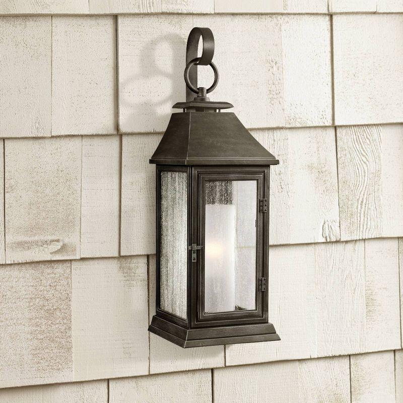 Generation Lighting Shepherd 16 1/2" High Weathered Zinc Outdoor Wall Light