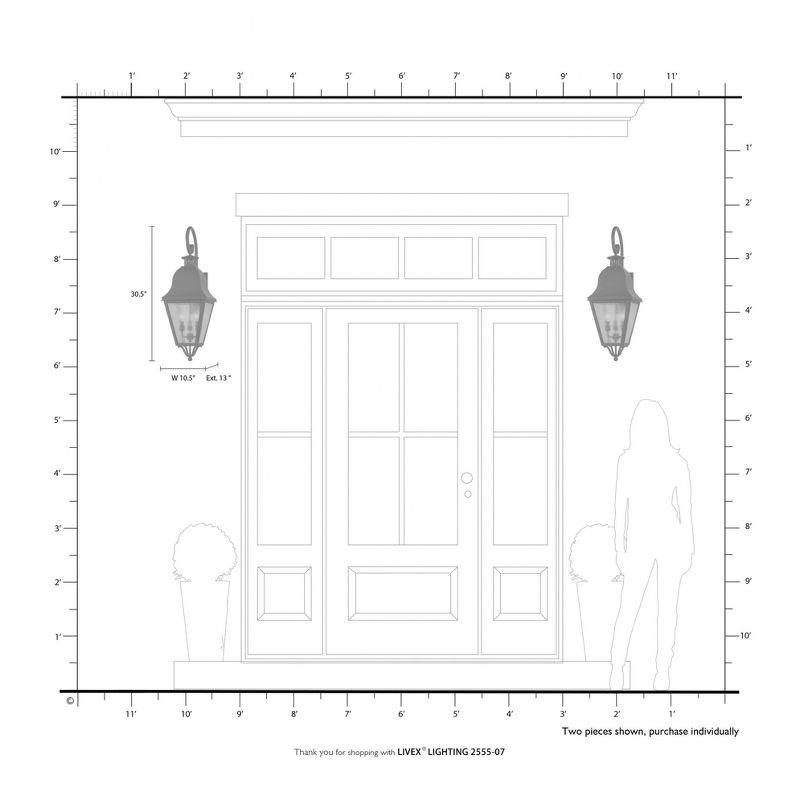 Livex Lighting Amwell 3 - Light Wall Light in  Bronze