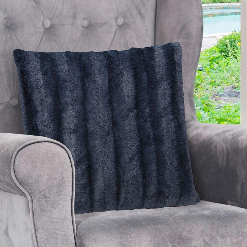 Cheer Collection Faux Fur Pillow Cover