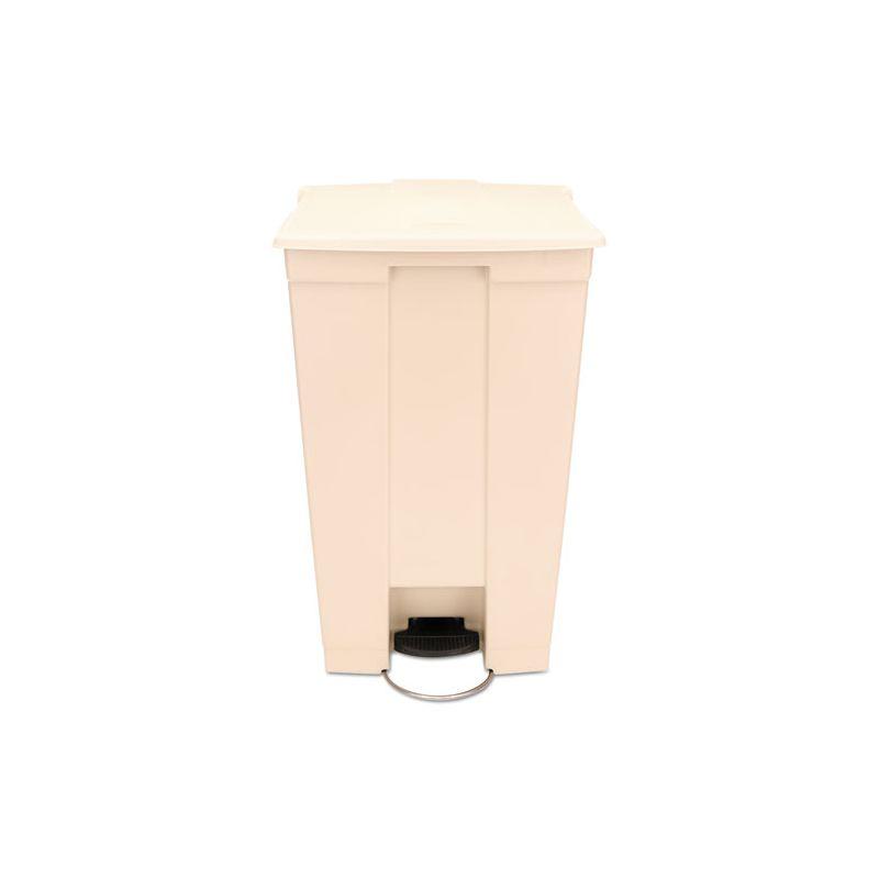 Beige 23-Gallon Plastic Step-On Garbage Receptacle