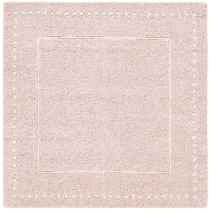 Bella BEL151 Hand Tufted Area Rug - Light Pink/Ivory - 5'x5' - Safavieh.