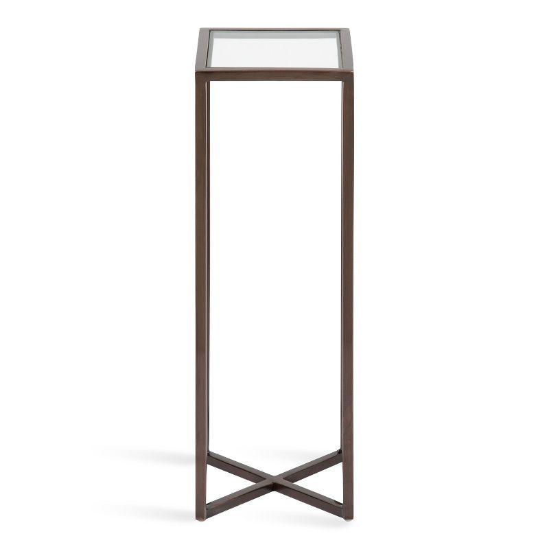 Kate and Laurel Jaspur Square Metal Drink Table, 7x7x21, Bronze