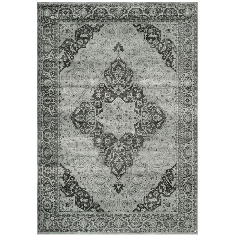 Vintage VTG159 Power Loomed Indoor Skid-Resistant Area Rug - Light Blue/Multi - 5'3"x7'6" - Safavieh