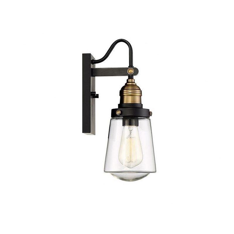 Savoy House Exterior Collections 1 - Light Wall Light in  Vintage Black/Warm Brass