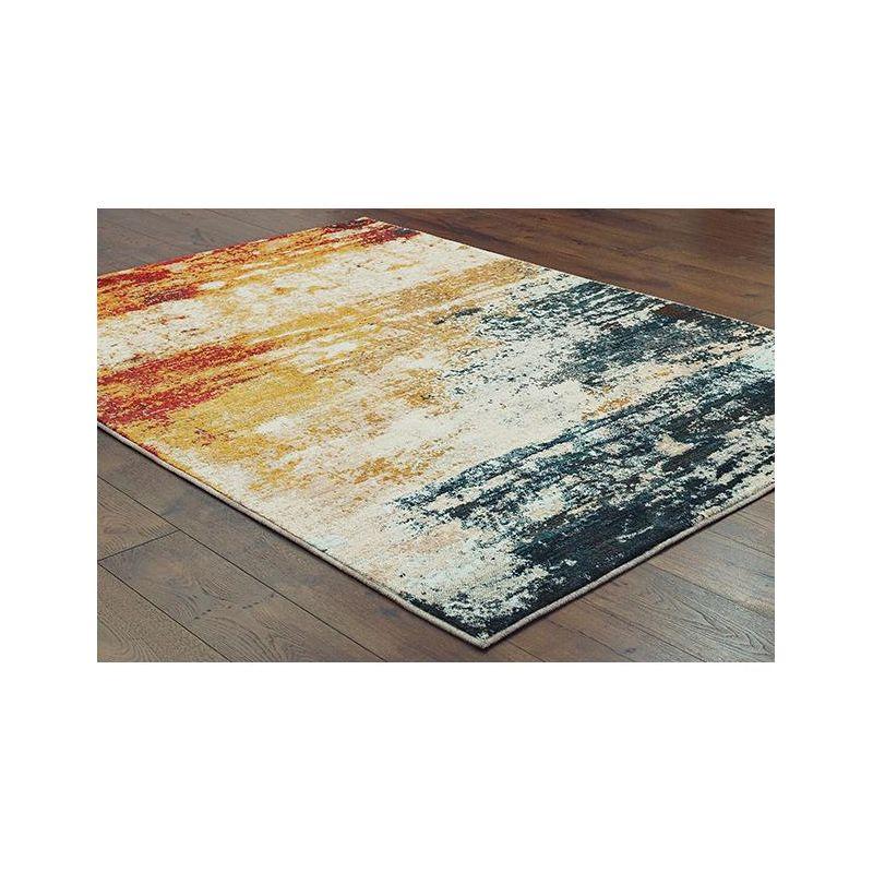 Sedona Multicolor Abstract Nylon Area Rug, 1'10" x 3'