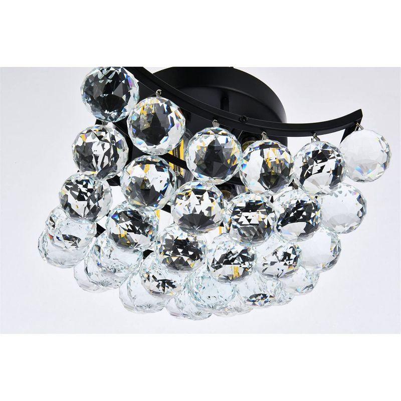 Elegant Lighting Corona 10 inch black flush mount