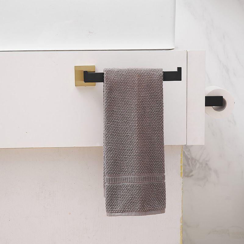 BWE 5-Piece Bath Hardware Set with Double Hooks Towel Ring Toilet Paper Holder and 24 in. Towel Bar
