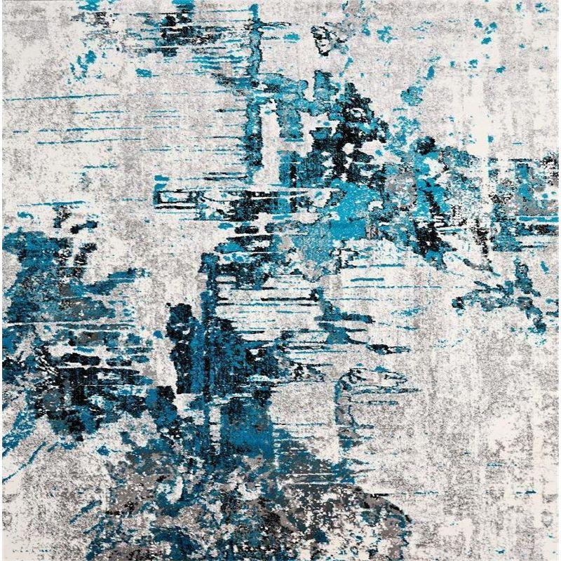 Luxe Weavers Contemporary Abstract Area Rug, Turquoise 5x7