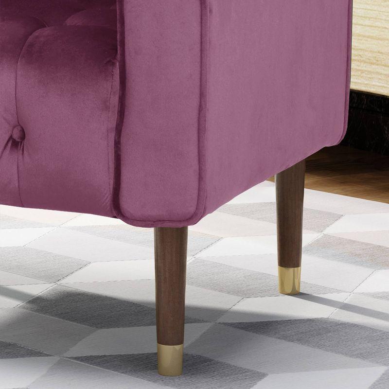 Bourchier Modern Glam Velvet Armchair Raisin -Christopher Knight Home