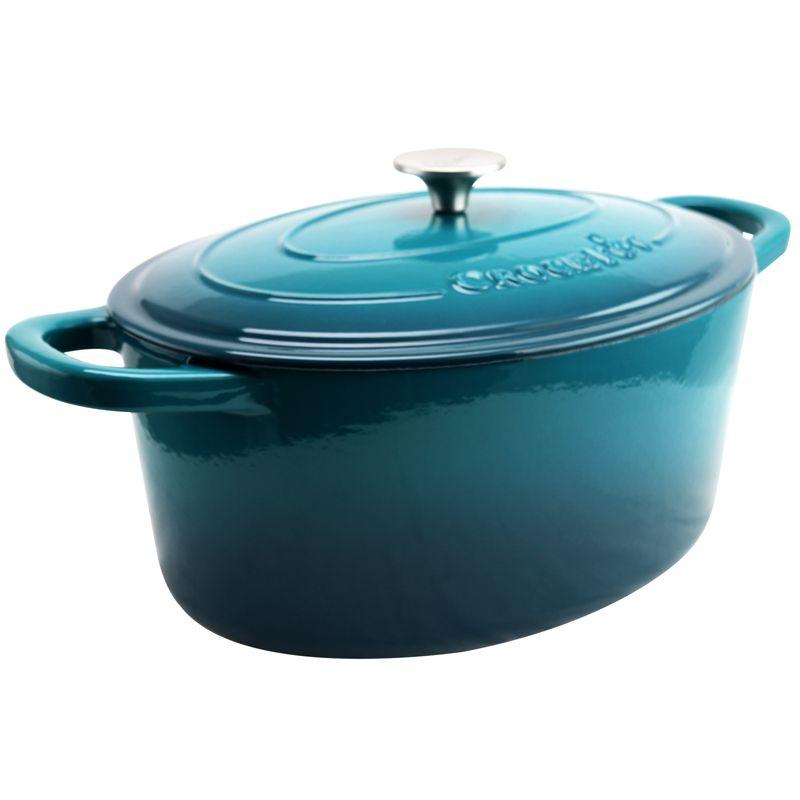 Crock-pot Artisan 7 qt. Non-Stick Cast Iron Oval Dutch Oven