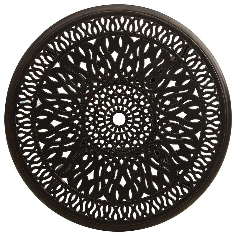vidaXL Patio Table Bronze 35.4 inches x35.4 inches x29.1 inches  Cast Aluminum