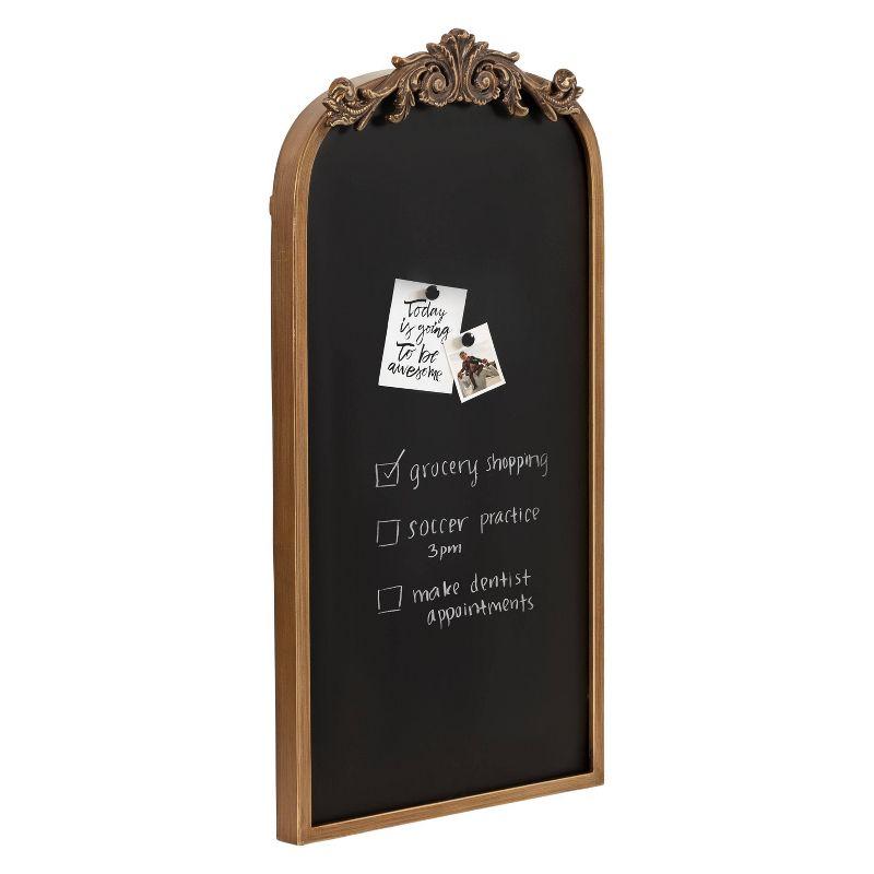 Gold Ornate Magnetic Chalkboard with Decorative Frame, 13 x 25