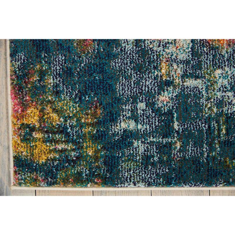 Nourison Celestial 5'3" x 7'3" (5' x 7') Blue/Yellow Indoor Area Rug Colorful Contemporary Abstract by Nourison