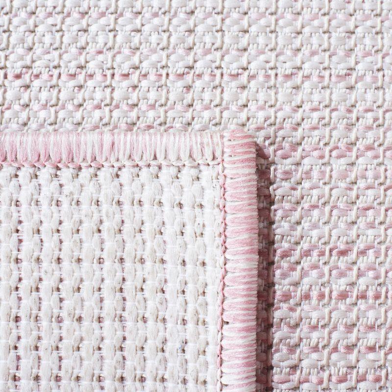 Hampton HTN231 Power Loomed Indoor/Outdoor Area Rug - Light Pink - 5'1"x7'6" - Safavieh.