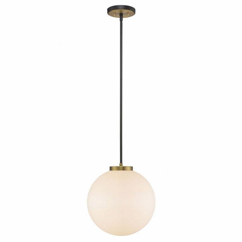Z-Lite Parsons 1 - Light Pendant in  Matte Black/Olde Brass