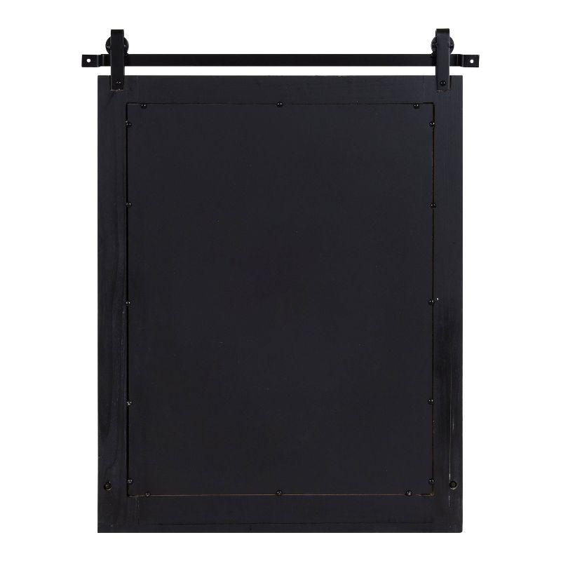 24" x 31" Cates Framed Wall Mirror with Shelf Black - Kate & Laurel All Things Decor: Modern Rectangular, No Assembly Required