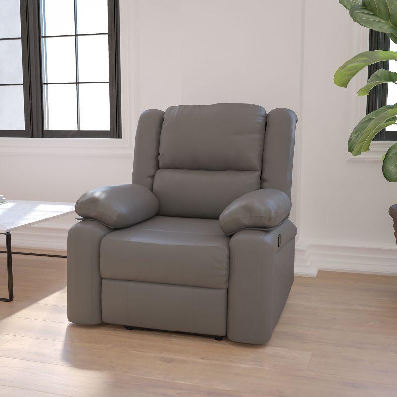 Flash Furniture Harmony Series Gray LeatherSoft Recliner