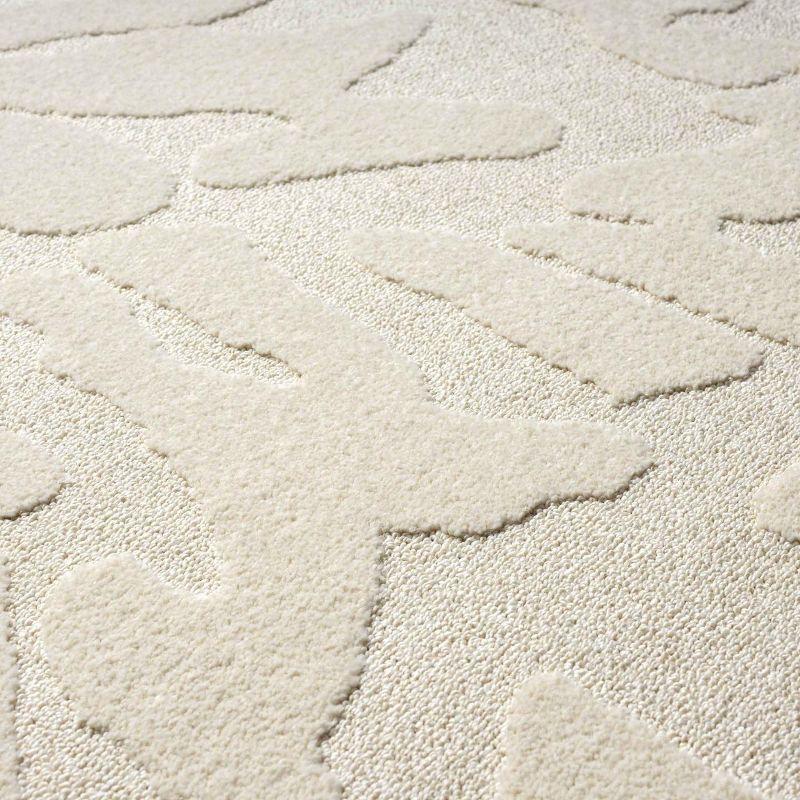 Luxe Weavers Abstract Floral Cream 8x10 Area Rug