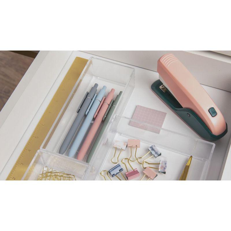 Thomas Martha Stewart 3 Stack and Slide Plastic Tray Office Desktop Organizer Set