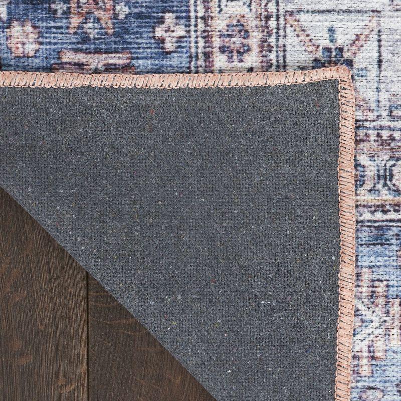 Nourison Washable Brilliance 7'10" x 9'10" Blue/Multi Vintage Indoor Rug