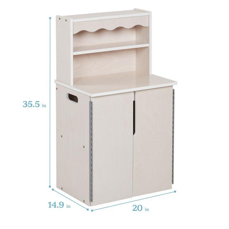 ECR4Kids Play Kitchen Storage Cupboard, Wooden Playset