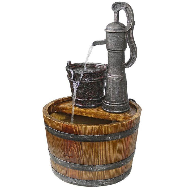 Design Toscano Cistern Well Pump Barrel Garden Fountain - Multicolored