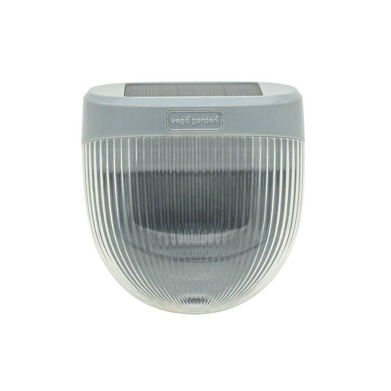 Vego Garden Add ons Rippled Outdoor Waterproof Solar Powered Integrated LED Deck Light Pack (Set of 8)