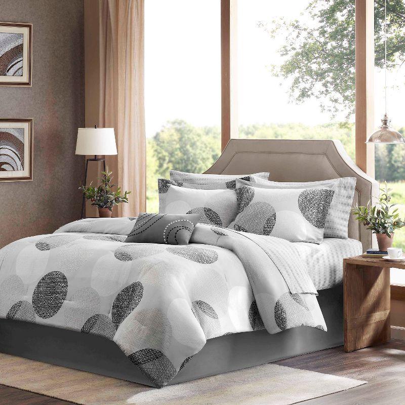 Madison Park Essentials Knowles Comforter Set with Cotton Bed Sheets