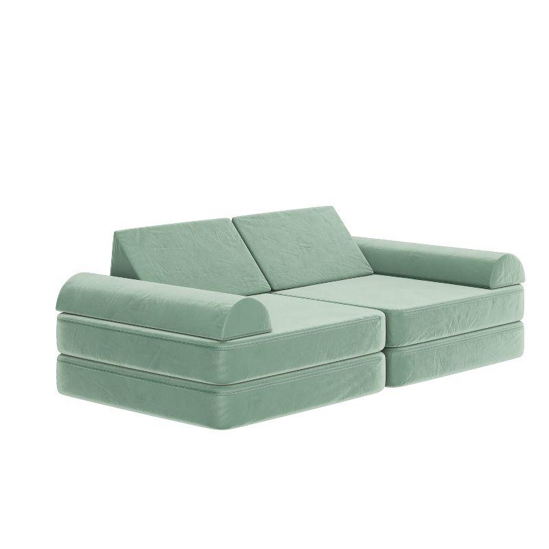 Flash Furniture Marlowe Modular Kids Play Couch with 6 Soft Foam Sectional Sofa Pieces