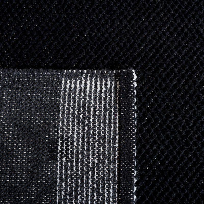 Natura NAT324 Flat Weave Indoor Area Rug - Black/Ivory - 8'x10' - Safavieh