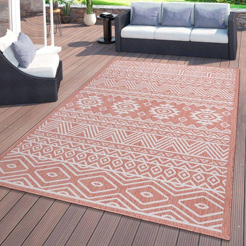 Terra Geometric Flat Woven Indoor/Outdoor Area Rug